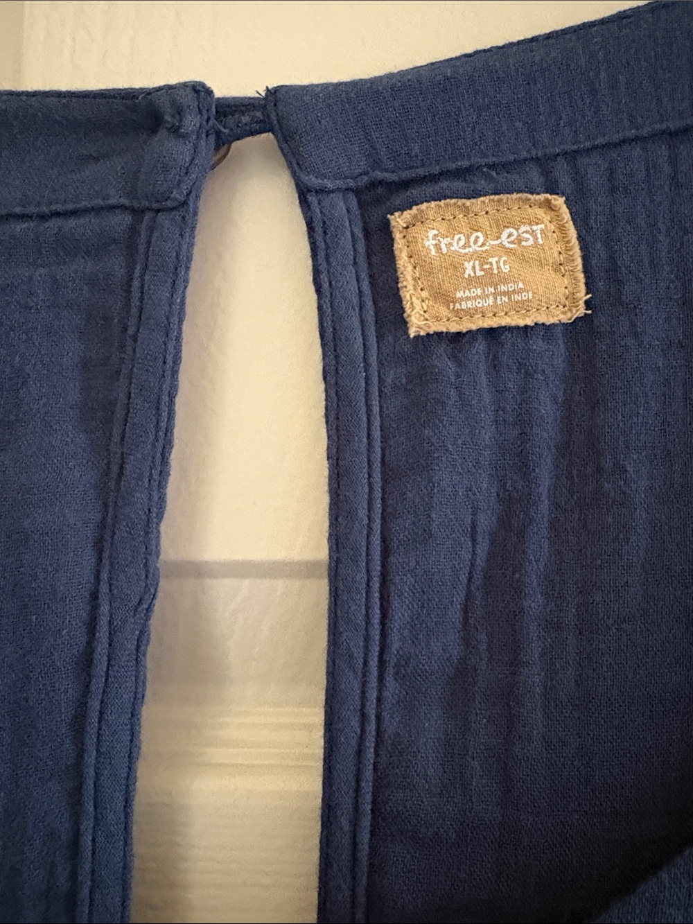 Free People Blaine Women’s Navy Blue Cotton Swing midi Dress - Picture 4 of 5